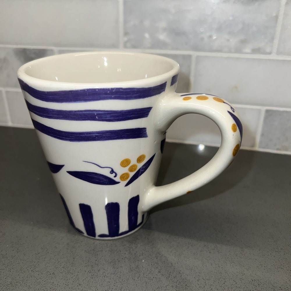 Vintage California Pantry Classic Ceramics 1999 Holly Blue Coffee Cup Mug